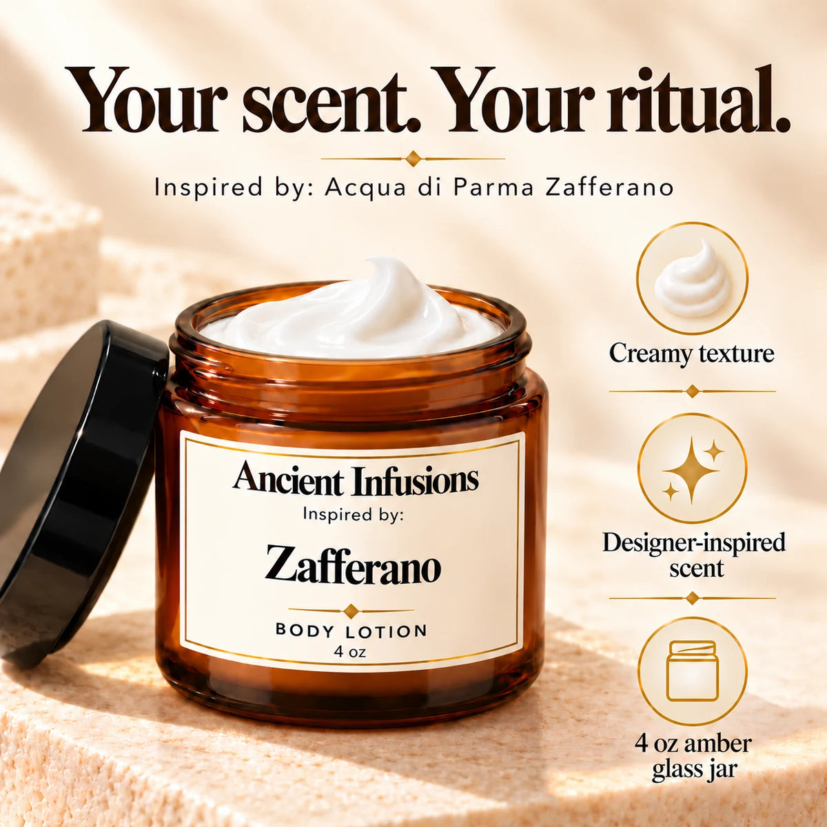 Zafferano Inspired Body Lotion — creamy texture