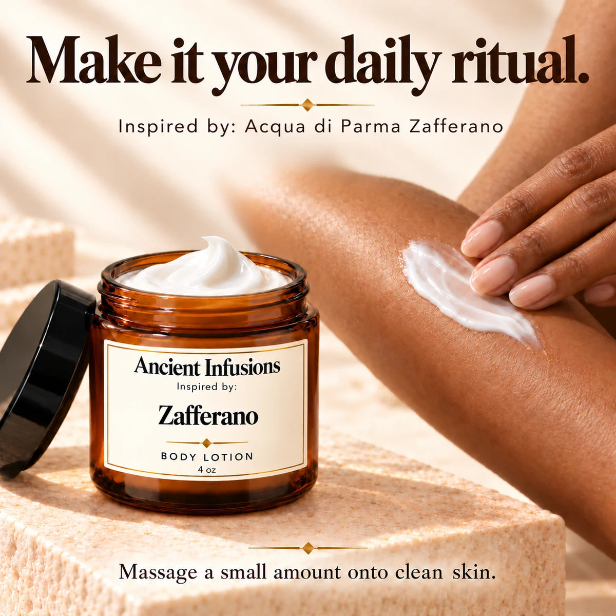 Zafferano Inspired Body Lotion — how to use